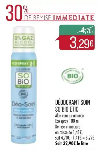 Match Deodorant Soin So'Bio Etic offre