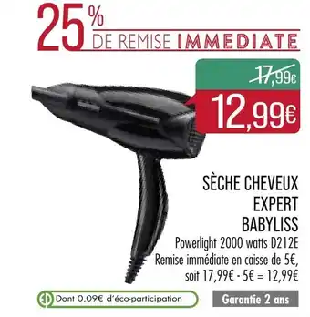 Match Sèche Cheveux Expert Babyliss offre