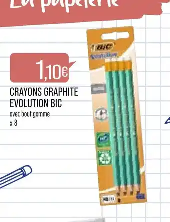 Match Crayons Graphite Evolution Bic offre