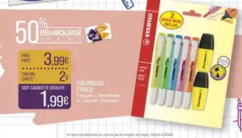 Surligneurs Stabilo