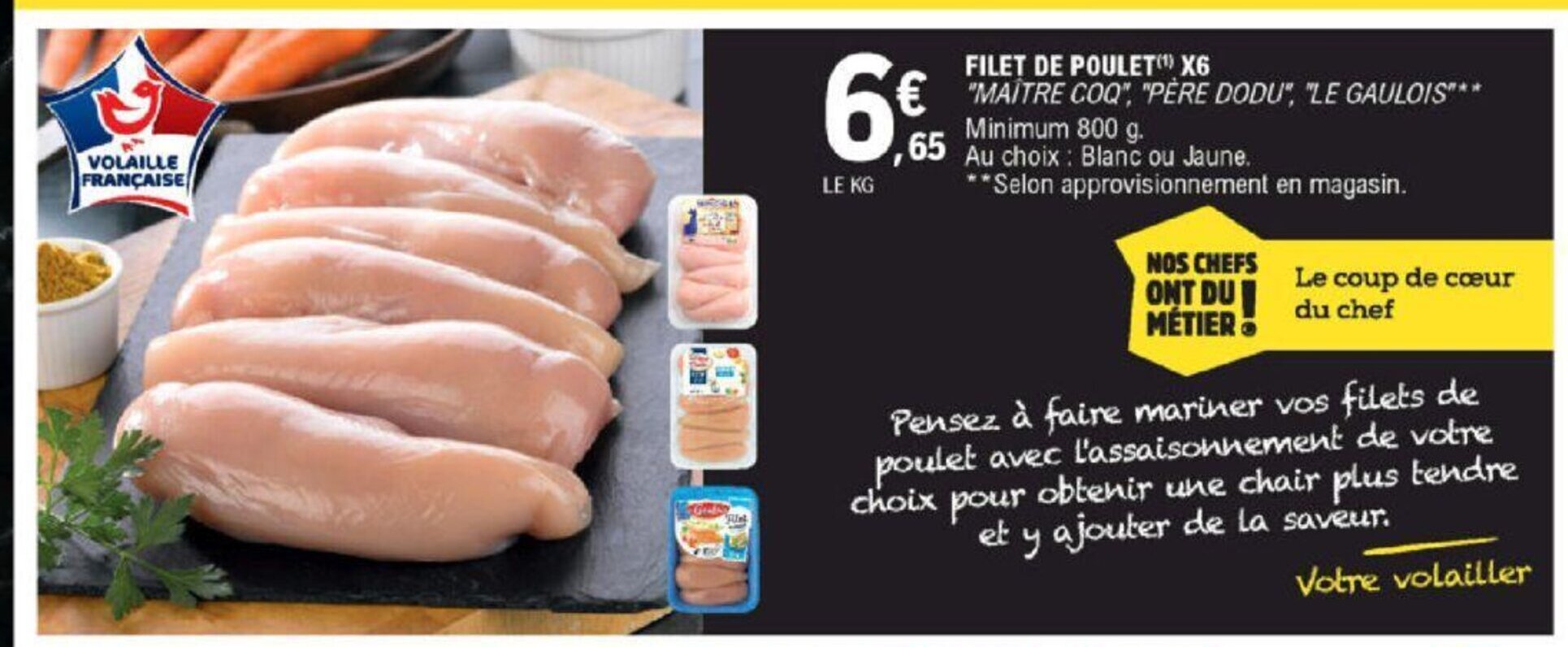 Promo Filet de Poulet chez E.Leclerc