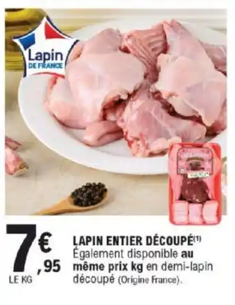 E.Leclerc Lapin Entier Découpé offre