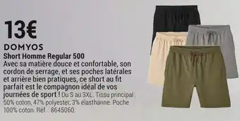 Domyos short homme regular 500