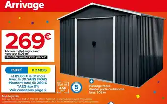 Castorama Abri de jardin offre