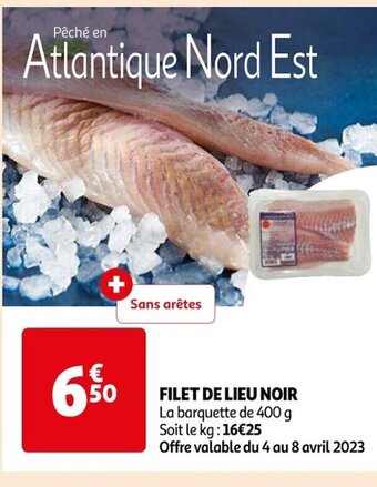 Auchan Supermarché Filet de lieu noir offre