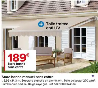 Castorama Store banne manuel sans coffre offre