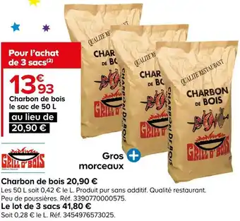Castorama Grill o'bois charbon de bois offre