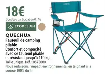 Decathlon Quechua fauteuil de camping pliable offre