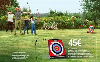 Decathlon Geologic kit de tir à l’arc softarchery 100 offre