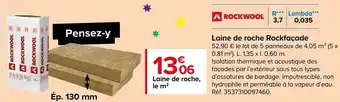 Castorama Rockwool laine de roche rockfaçade offre