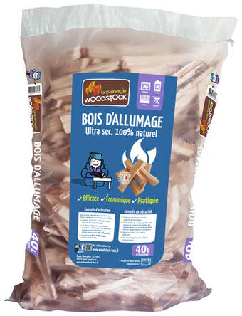 Brico Dépôt Bois d'allumage très sec - sac de 40 litres offre