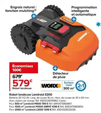 Castorama Worx robot tondeuse landroid s300 offre