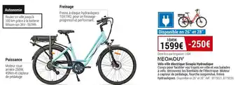 Decathlon Neomouv vélo ville électrique sinapia hydraulique offre