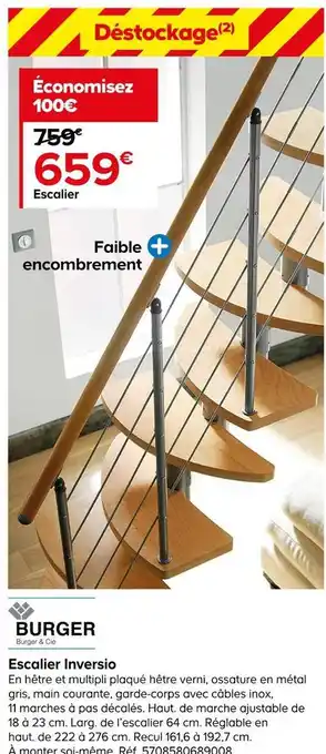 Castorama Burger escalier inversio offre