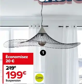 Castorama Corep suspension lizzie offre