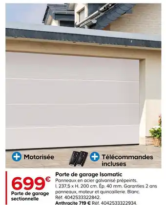 Castorama Porte de garage isomatic offre