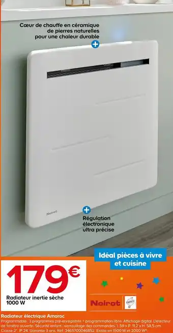 Castorama Noirot radiateur électrique amaroc offre