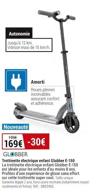 Globber trottinette électrique enfant globber e-150