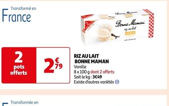 Auchan Supermarché Riz au lait bonne maman offre