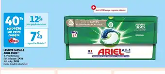 Auchan Supermarché Lessive capsule ariel pods offre