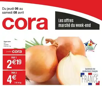 Cora x Carrefour Oignon jaune offre