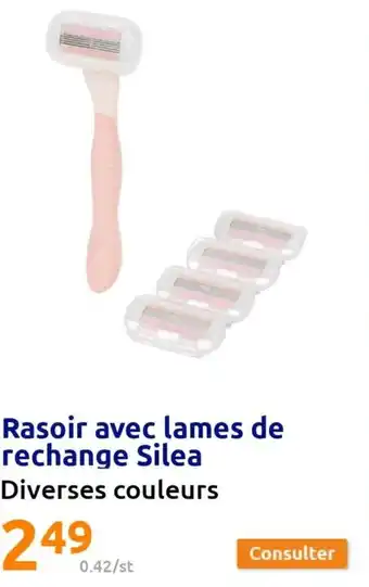 Action Rasoir avec lames de rechange silea offre