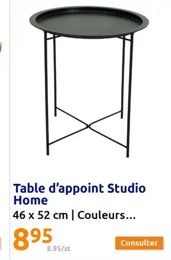 Action Table d'appoint studio home offre