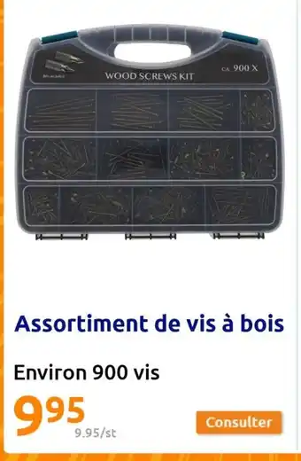 Action Assortiment de vis a bois offre