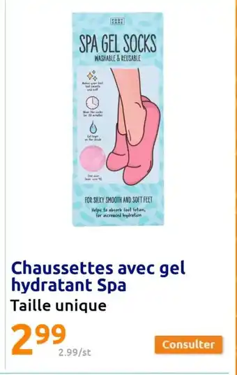Action Chaussettes avec gel hydratant spa offre