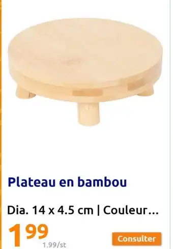 Action Plateau en bambou offre