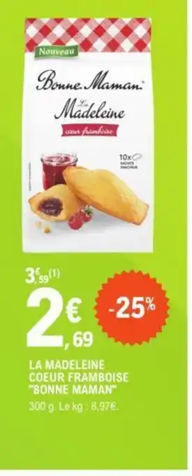 La madeleine coeur framboise bonne maman