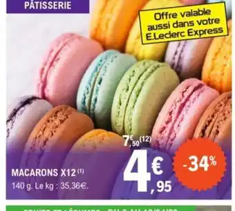 E.Leclerc Macarons x12 offre