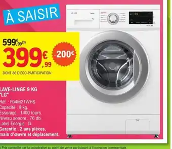 E.Leclerc Lave-Linge 9kg LG offre