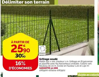 Weldom Grillage soude offre