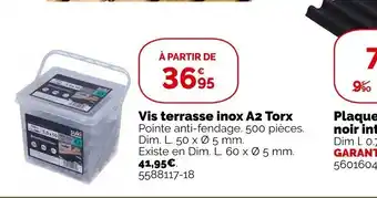 Vis terrasse inox A2 torx