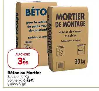 Weldom Beton ou mortier offre