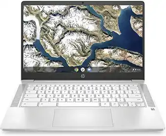 Hp chromebook 14a-na0003sf ordinateur portable 14 fhd (intel celeron, ram 4 go, emmc 64 go, azerty, chromeos) blanc