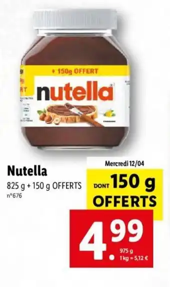 Lidl Nutella offre