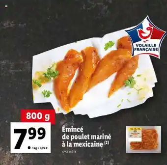 Lidl Emince De Poulet Marine A La Mexicaine offre