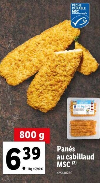 Lidl Panés Au Cabillaud MSC offre