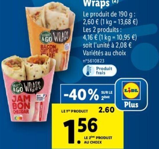 Promo Wraps chez Lidl