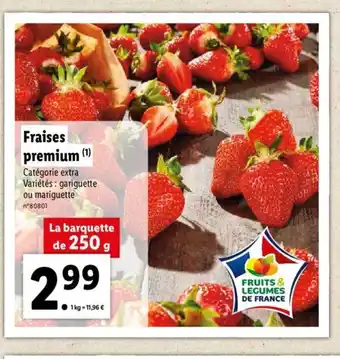 Lidl Fraises Premium offre