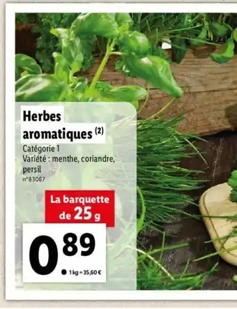 Lidl Herbes Aromatiques offre