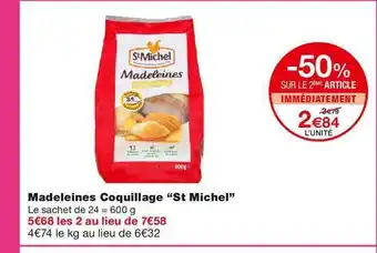 Monoprix Madeleines Coquillage offre