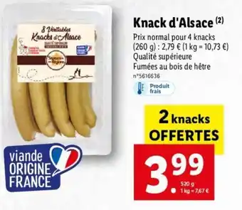 Lidl Knack D'Alsace offre