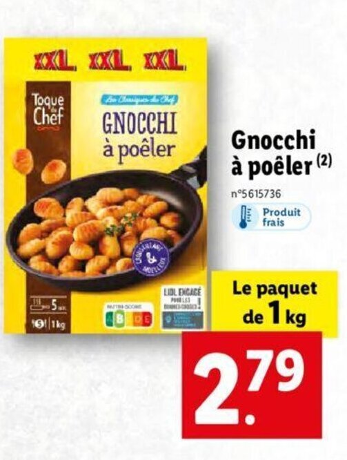 Promo Gnocchi A poeler chez Lidl
