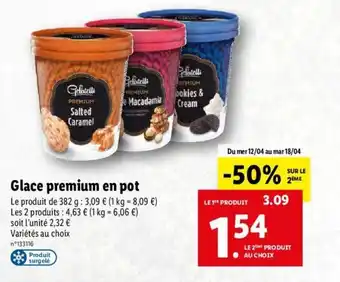 Lidl Glace Premium En Pot offre