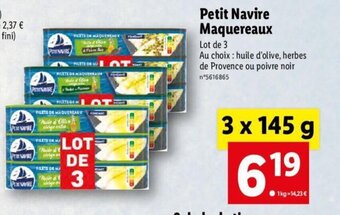 Lidl Petit Navire Maquereaux offre