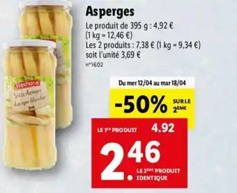 Lidl Asperges offre