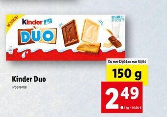 Lidl Kinder Duo offre